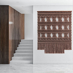 Панно Макраме коричневый цвет  варинант исполнения - 1 | Loft Concept в Орле