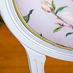 Стул светло-серый из натурального бука с изображением птиц и цветов Blooming Red Birds варинант исполнения - 2 | Loft Concept в Орле