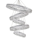 Вертикальная Композиция из круглых Хрустальных светильников Elizabeth Хром варинант исполнения - 1 | Loft Concept в Орле