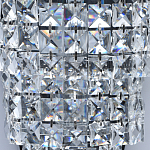 Бра настенное цвета хром с прозрачными квадратными хрустальными подвесками Crystal Regena варинант исполнения - 5 | Loft Concept в Орле