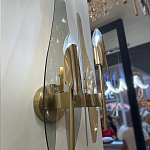 Бра с двумя плафонами дымчатого и янтарного цвета Vertical Glass варинант исполнения - 2 | Loft Concept в Орле