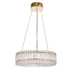 Люстра подвесная круглая из прозрачного хрусталя с золотым корпусом Selfsufficient варинант исполнения - 3 | Loft Concept в Орле