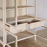 Витрина Primo со стеклянными фасадами и 2 ящиками Светлый дуб варинант исполнения - 4 | Loft Concept в Орле