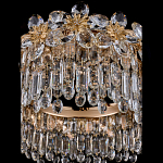 Люстра круглая с декоративными элементами в виде крупных хрустальных цветов Palace Gardens варинант исполнения - 5 | Loft Concept в Орле