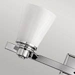 Бра для ванных комнат с белыми стеклянными конусными плафонами Hinkley варинант исполнения - 3 | Loft Concept в Орле
