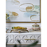 Чаша с цветочным орнаментом на бронзовых ножках Eden Garden варинант исполнения - 2 | Loft Concept в Орле