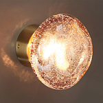 Бра с круглым плафоном из прозрачного стекла с пузырьками воздуха Effervia  варинант исполнения - 5 | Loft Concept в Орле