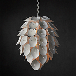 Люстра белая каплевидной формы из цветков лилии White Natural Lines варинант исполнения - 4 | Loft Concept в Орле