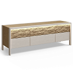 ТВ тумба 2 двери и 2 ящика с подсветкой на рельефном фасаде Warm Industrial варинант исполнения - 5 | Loft Concept в Орле