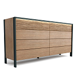 Комод 8 ящиков с подсветкой на рельефном фасаде Warm Industrial варинант исполнения - 5 | Loft Concept в Орле