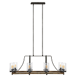 Люстра подвесная с восемью прозрачными стеклянными цилиндрическими плафонами в стиле лофт Feiss варинант исполнения - 5 | Loft Concept в Орле