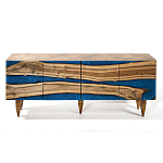 Стильный Буфет лофт 4 двери Cabinet Crimson River фасад эпоксидная смола  варинант исполнения - 1 | Loft Concept в Орле