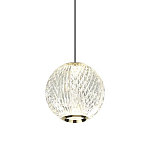 Подвесной светильник с прозрачным рифленым плафоном в форме шара Crystal Globule варинант исполнения - 1 | Loft Concept в Орле