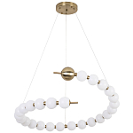 Люстра в виде спирали с сферическими акриловыми плафонами Pearls Suspension Brass Spiral Chandelier варинант исполнения - 2 | Loft Concept в Орле