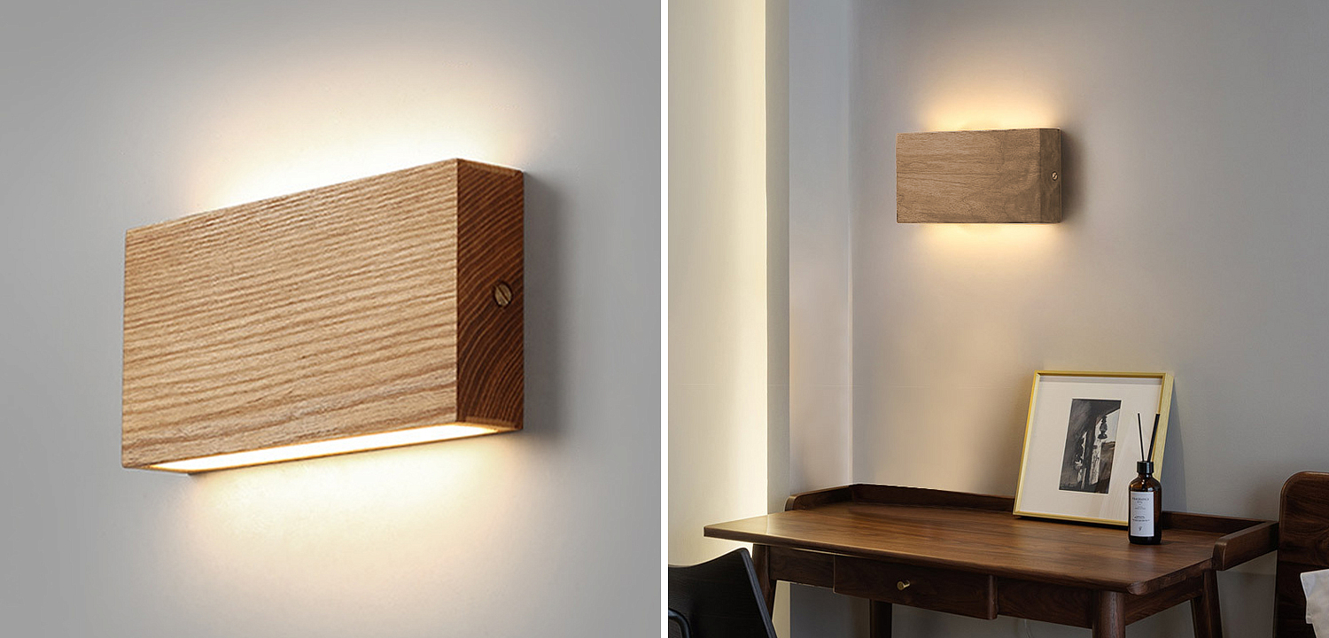Wall Lamp Retro Square Fixtures Led Up and Down Бра Светлое дерево Wall Lamp Retro Square Fixtures Led Up and Down Бра Светлое дерево - Loft-Concept в Орле