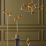 Торшер с 3-мя плафонами в виде цветов Golden Bird of Paradise варинант исполнения - 4 | Loft Concept в Орле