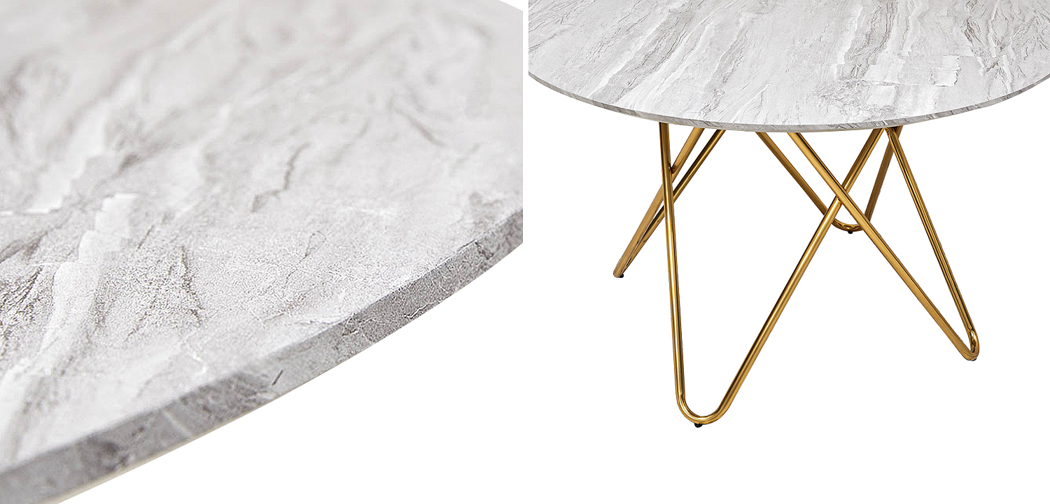 Обеденный круглый стол Alanis Round Dinner Table Обеденный круглый стол Alanis Round Dinner Table - Loft-Concept в Орле