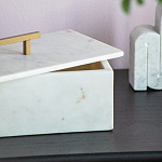 Шкатулка из белого мрамора Save Time варинант исполнения - 5 | Loft Concept в Орле