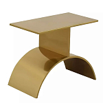 Дизайнерский журнальный стол золотой на полукруглом основании Wecaben варинант исполнения - 1 | Loft Concept в Орле