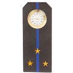 Часы погон подарочные настольные Авиация ВМФ из натурального камня Змеевик Military Clock варинант исполнения - 4 | Loft Concept в Орле