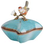 Фарфоровая шкатулка с птицей Eden Garden Blue варинант исполнения - 1 | Loft Concept в Орле
