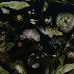 Круглый поднос из эпоксидной смолы с цветами черный Epoxy Resin Flowers Tray Black варинант исполнения - 3 | Loft Concept в Орле