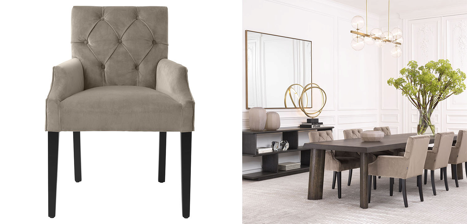 Стул Eichholtz DINING CHAIR ATENA WITH ARM Стул Eichholtz DINING CHAIR ATENA WITH ARM - Loft-Concept в Орле