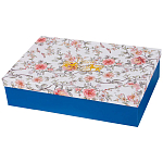 Чайный набор из фарфора синий на 6 персон 12 предметов Flower Porcelain Collection варинант исполнения - 3 | Loft Concept в Орле