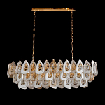 Люстра овальная с многослойными белыми и прозрачными подвесками Character Chandelier варинант исполнения - 3 | Loft Concept в Орле