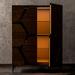 Высокий комод с узором из шпона на фасаде Sahara варинант исполнения - 2 | Loft Concept в Орле