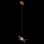 Подвесной светильник с прозрачной стеклянной птичкой Serip Voa варинант исполнения - 5 | Loft Concept в Орле