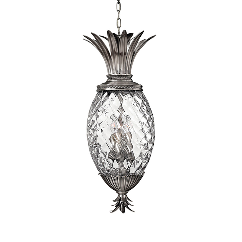 Подвесной светильник в форме ананаса с граненым стеклянным плафоном Hinkley Никель Прозрачное Стекло в Орле | Loft Concept 