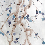 Обои ручная роспись Plum Blossom Hokusai on Tarnished Silver gilded paper варинант исполнения - 2 | Loft Concept в Орле