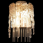 Бра с эффектом стекающего стекла и прозрачными трубками Textured Glass варинант исполнения - 3 | Loft Concept в Орле