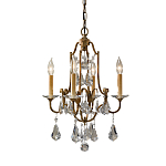 Люстра с 4-мя лампами и стеклянными подвесками в классическом стиле Feiss варинант исполнения - 1 | Loft Concept в Орле