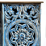 Комод с резным фасадом Blue Carved Chest of Drawers варинант исполнения - 3 | Loft Concept в Орле