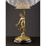 Чаша стеклянная прозрачная на бронзовой подставке с фигуркой девушки Eden Garden варинант исполнения - 6 | Loft Concept в Орле