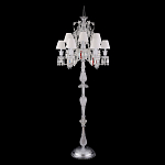 Торшер с 12-ю белыми текстильными абажурами и хрустальными подвесками Lustre Reverie варинант исполнения - 1 | Loft Concept в Орле