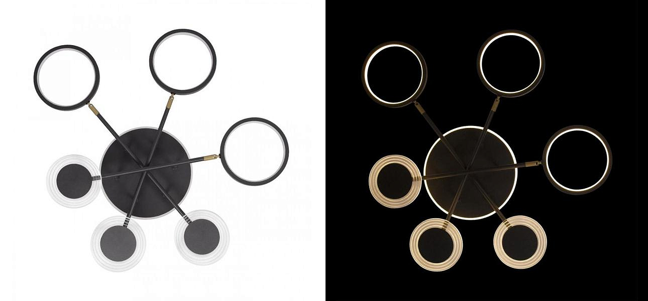 Люстра светодиодная BENDIK LIGHTING Black 6 плафонов Люстра светодиодная BENDIK LIGHTING Black 6 плафонов - Loft-Concept в Орле