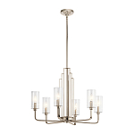  Люстра с прозрачными рифлеными цилиндрическими плафонами Kichler варинант исполнения - 22 | Loft Concept в Орле