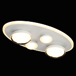 Потолочный светильник овальной формы белого цвета с 4-мя лампами Lunar Pebbles варинант исполнения - 3 | Loft Concept в Орле