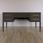 Большой Рабочий стол Primo с 5 выдвижными ящиками Темный орех варинант исполнения - 1 | Loft Concept в Орле