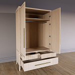 Шкаф платяной Primo с выдвижными ящиками шпон Черный дуб варинант исполнения - 4 | Loft Concept в Орле