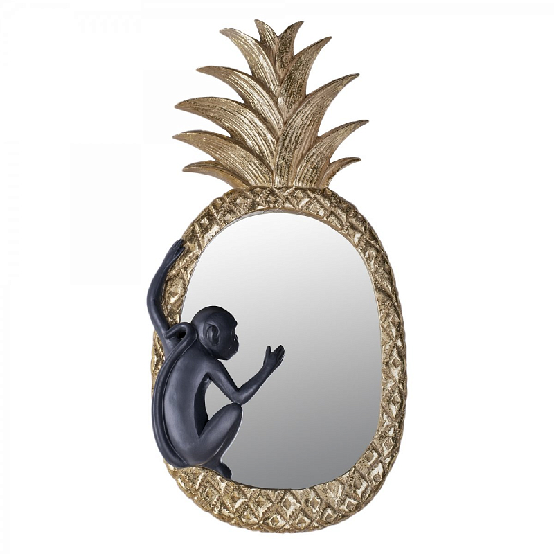 Зеркало Monkey Mirror Золотой Черный Зеркало Monkey Mirror Золотой Черный в Орле | Loft Concept