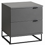 Тумба прикроватная цвета графит с ящиками Strict Lines варинант исполнения - 1 | Loft Concept в Орле