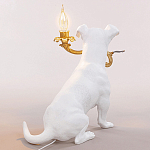 Настольная лампа в виде щенка Puppy White Table Lamp варинант исполнения - 3 | Loft Concept в Орле