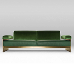 Эксклюзивный Диван в стиле Арт-деко Phoenix с элегантными латунными элементами  варинант исполнения - 1 | Loft Concept в Орле