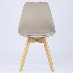 Стул с основой из пластика и мягким сиденьем Arvika Beige варинант исполнения - 3 | Loft Concept в Орле