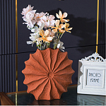 Ваза керамическая в виде круглой терракотовой морской раковины Galapagos варинант исполнения - 3 | Loft Concept в Орле