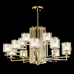 Люстра многоярусная с 15-ю цилиндрическими плафонами из стекла Laurent варинант исполнения - 3 | Loft Concept в Орле